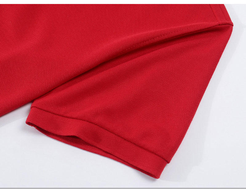 High-quality cotton-like polo shirt for both men and women, solid-color lapel polo short-sleeved lapel polo cotton-like advertising shirt, cultural shirt, men's casual advertising shirt, light, breathable and comfortable detail image 4