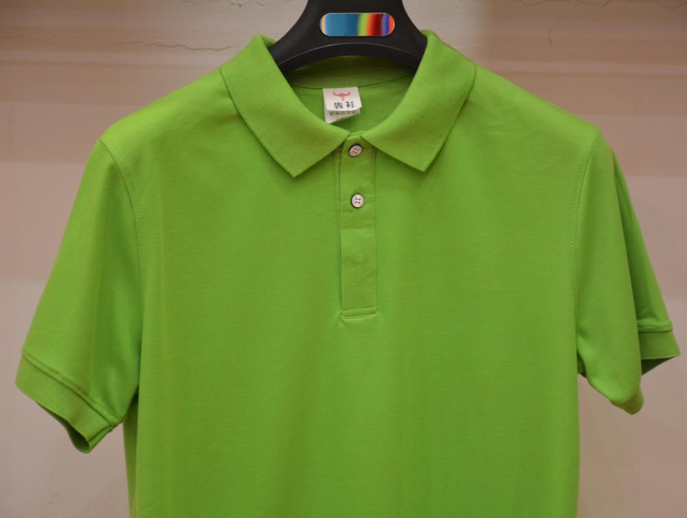 Men's and women's same solid-color lapel polo, short-sleeved lapel polo, cotton imitation advertising shirt, cultural shirt, men's casual advertising shirt, T-shirt, light, breathable and comfortable detail image 14