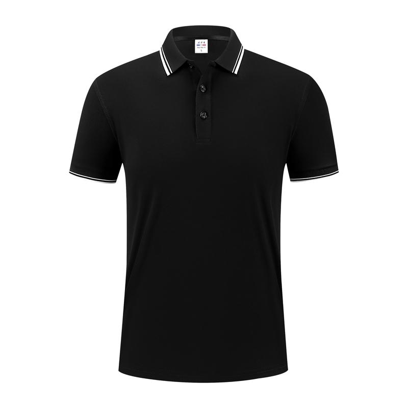 Impression Side-Collar Imitation Cotton Polo For Both Men And Women, Side-Collar Polo With Short Sleeves, Quick-Drying Advertising Shirt, Cultural Shirt, Men's Casual Style undefined