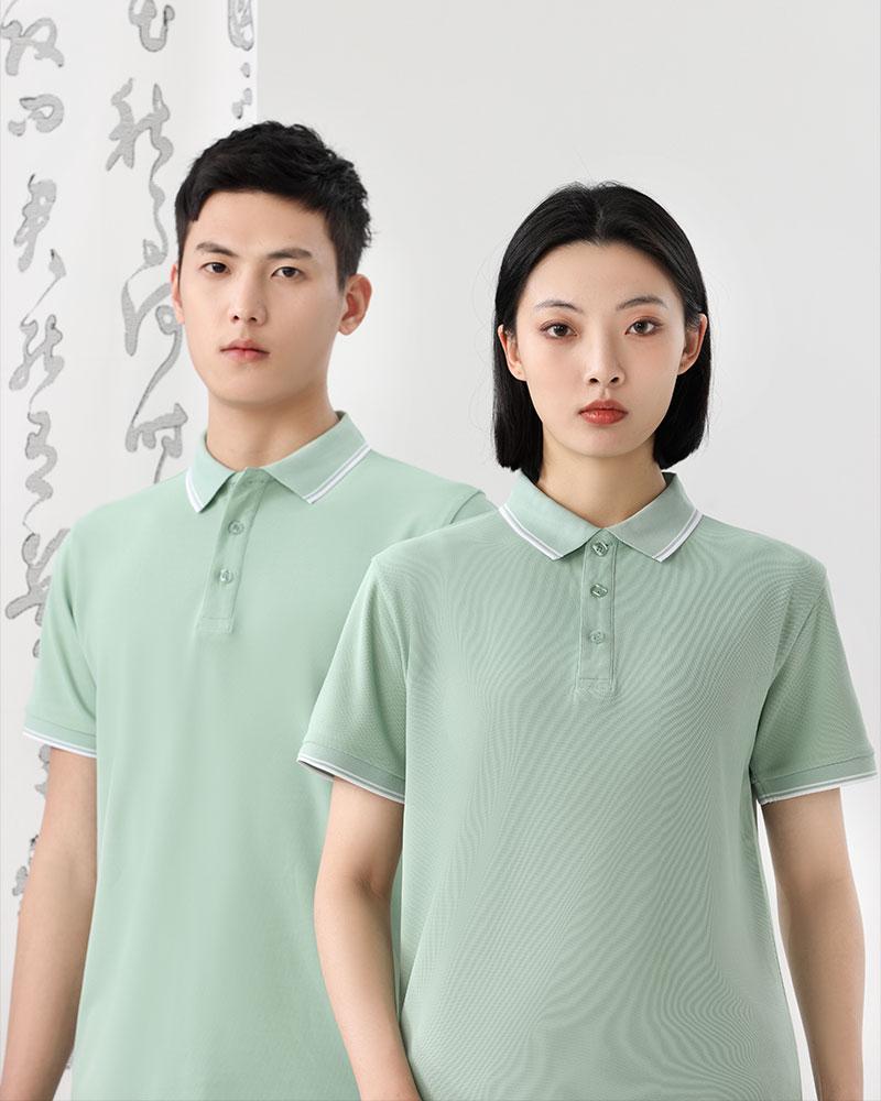 Impression Side-Collar Imitation Cotton Polo For Both Men And Women, Side-Collar Polo With Short Sleeves, Quick-Drying Advertising Shirt, Cultural Shirt, Men's Casual Style undefined