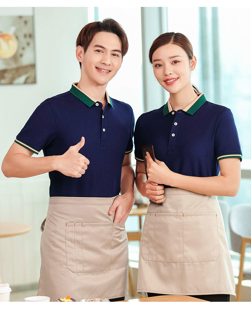 The King series lapel precision textured polo shirt for both men and women, color-matched lapel polo shirt, short-sleeved lapel polo advertising shirt, cultural shirt, men's casual advertising shirt, lightweight, breathable and comfortable