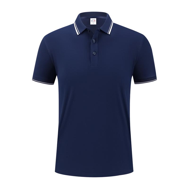 Impression Side-Collar Imitation Cotton Polo For Both Men And Women, Side-Collar Polo With Short Sleeves, Quick-Drying Advertising Shirt, Cultural Shirt, Men's Casual Style undefined