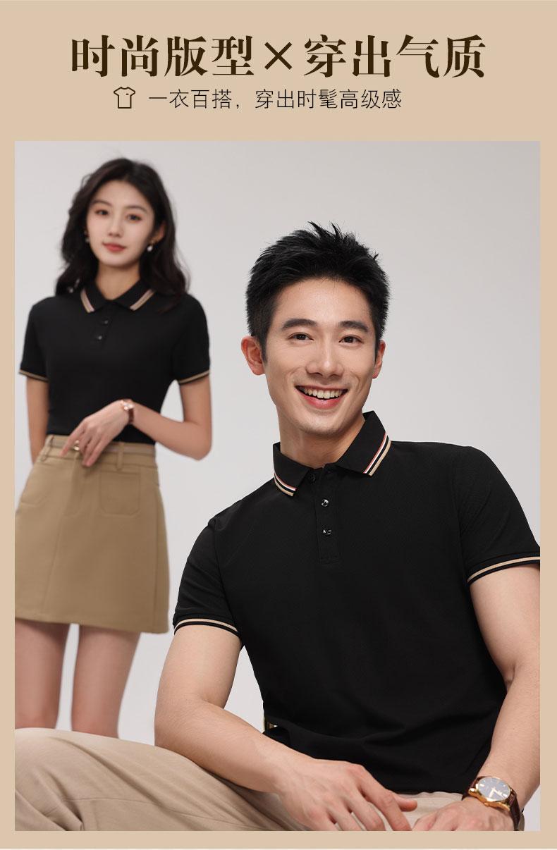 High-Quality Imitation Cotton Elastic Fiber Polo With A Lapel, Men's And Women's Matching Polo With A Lapel, Short-Sleeved Lapel Polo, Quick-Drying Advertising Shirt, Cultural Shirt, Men's Casual, Light, Breathable And Comfortable undefined