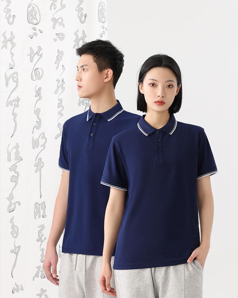 Impression Side-Collar Imitation Cotton Polo For Both Men And Women, Side-Collar Polo With Short Sleeves, Quick-Drying Advertising Shirt, Cultural Shirt, Men's Casual Style Specification drawing