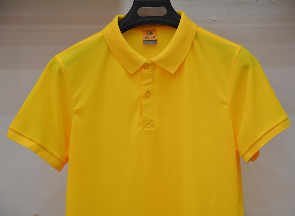 High-quality cotton-like polo shirt for both men and women, solid-color lapel polo short-sleeved lapel polo cotton-like advertising shirt, cultural shirt, men's casual advertising shirt, light, breathable and comfortable detail image 14