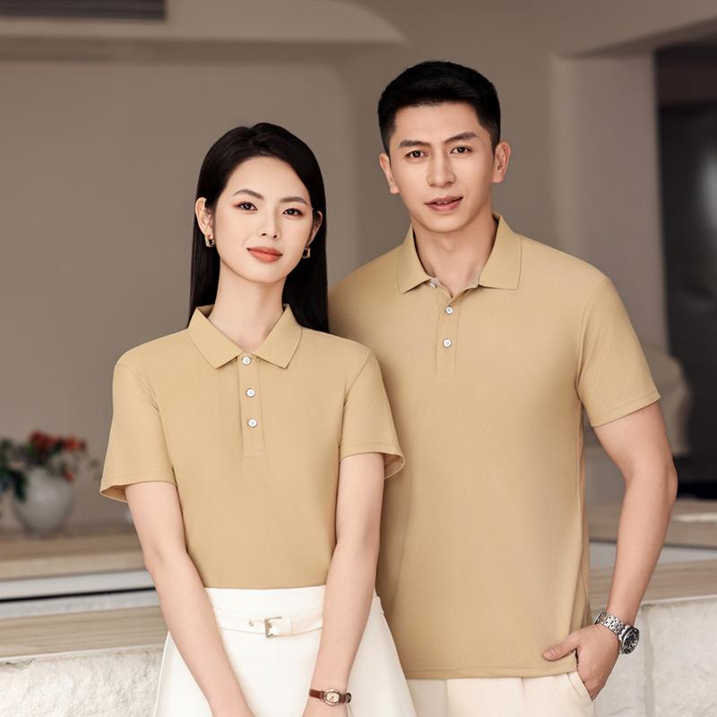 Recycled fiber premium Xiaozhu Di men's and women's same short-sleeved solid color lapel polo shirt, T-shirt, cultural shirt, comfortable, breathable, fashionable, casual and trendy base layer shirt is now available Specification image