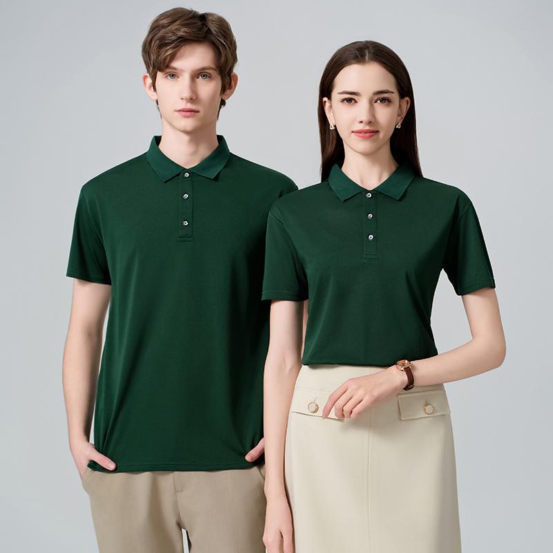 Loka cotton men's and women's same short-sleeved solid color lapel polo advertising shirt, cotton-like clothing, cultural shirt, advertising shirt, T-shirt, comfortable, breathable, casual and fashionable new style detail image 13
