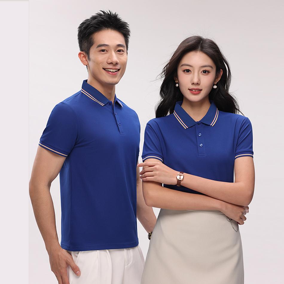 High-Quality Imitation Cotton Elastic Fiber Polo With A Lapel, Men's And Women's Matching Polo With A Lapel, Short-Sleeved Lapel Polo, Quick-Drying Advertising Shirt, Cultural Shirt, Men's Casual, Light, Breathable And Comfortable Application Scenario