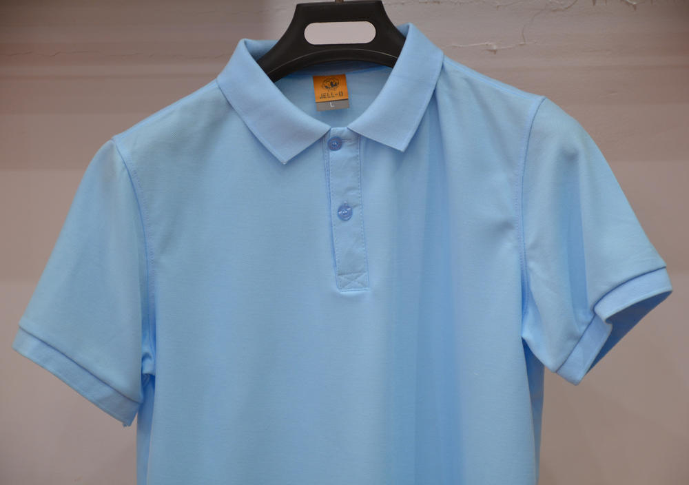 High-quality cotton-like polo shirt for both men and women, solid-color lapel polo short-sleeved lapel polo cotton-like advertising shirt, cultural shirt, men's casual advertising shirt, light, breathable and comfortable detail image 11