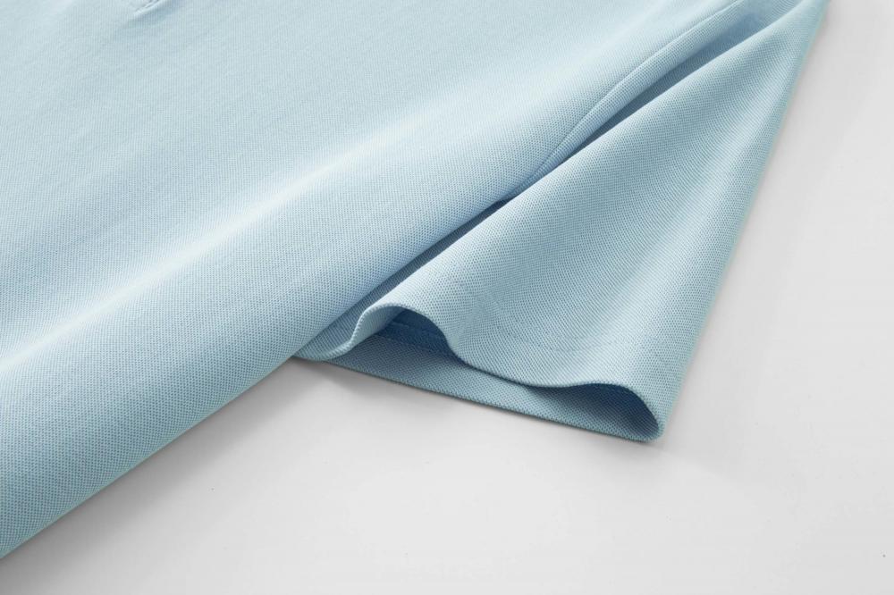 Dupont pearl cotton solid color seamless collar men's and women's same short-sleeved polo advertising shirt, cultural shirt, advertising shirt, T-shirt, trendy, comfortable and breathable new style detail image 14