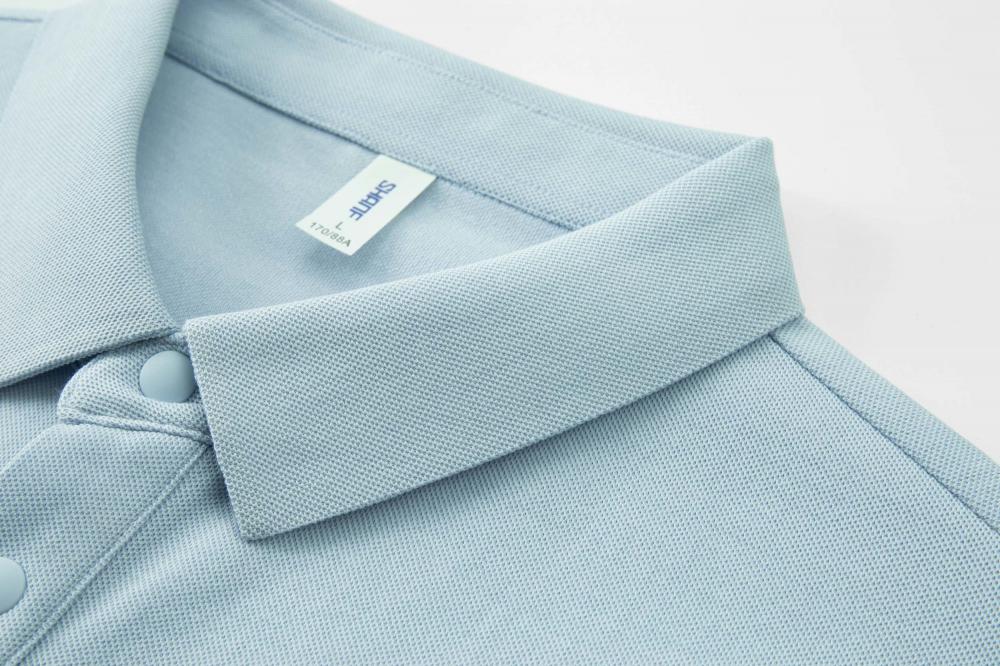 Dupont pearl cotton solid color seamless collar men's and women's same short-sleeved polo advertising shirt, cultural shirt, advertising shirt, T-shirt, trendy, comfortable and breathable new style detail image 15