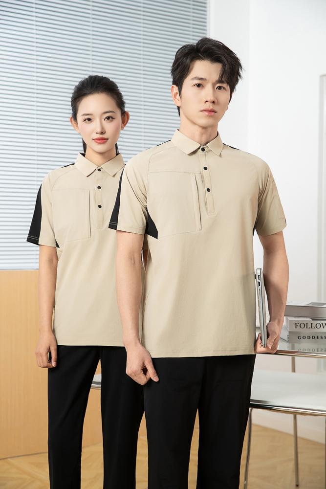 The new high-end workwear style structure lapel plolo short-sleeved polo advertising shirt, cultural shirt, fashionable, casual, comfortable and breathable advertising shirt T-shirt is now available detail image 17