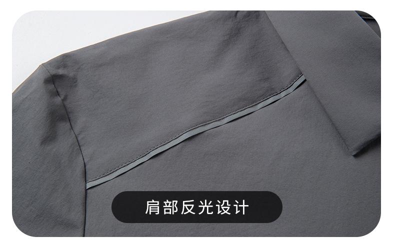 The new high-end workwear-style reflective stripe lapel plolo short-sleeved polo advertising shirt, cultural shirt, fashionable, casual, comfortable and breathable advertising shirt T-shirt is now available detail image 11