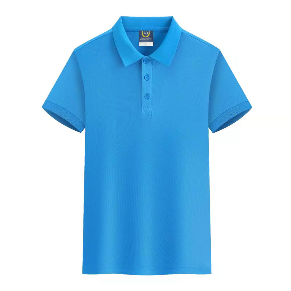 The wheat series of pure cotton lapel short-sleeved polo shirts for both men and women are fashionable, comfortable and breathable. The polo shirts come in a variety of styles and are now available detail image 9