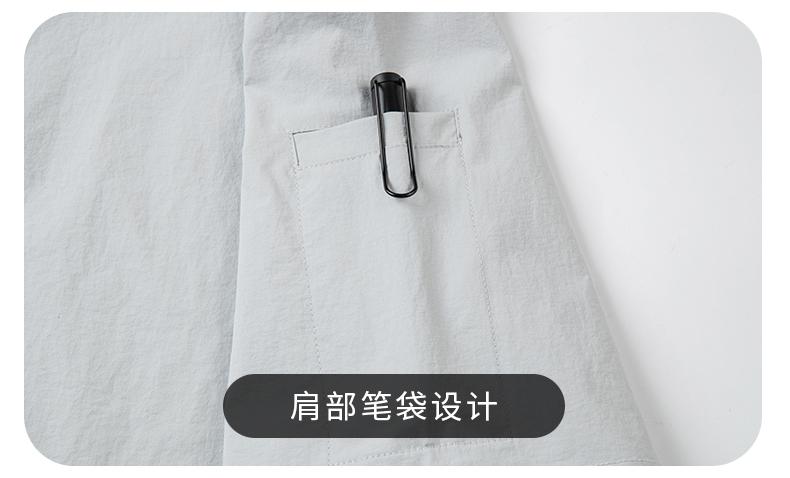 The new high-end workwear-style reflective stripe structure lapel plolo short-sleeved polo advertising shirt, cultural shirt, fashionable, casual, comfortable and breathable advertising shirt T-shirt is now available detail image 8