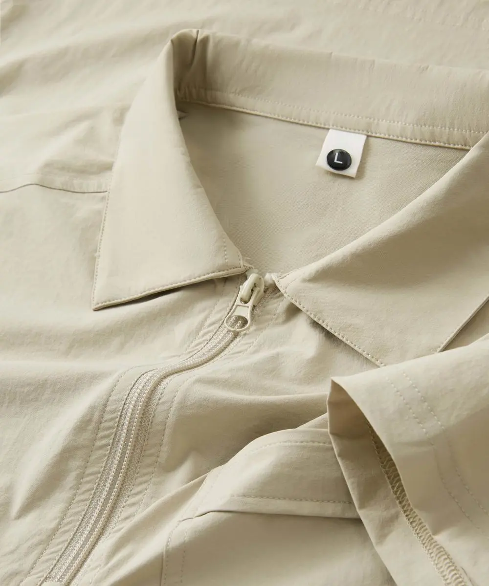The new high-end workwear-style zippered pocket lapel plolo short-sleeved polo advertising shirt, cultural shirt, fashionable, casual, comfortable and breathable advertising shirt T-shirt is now available detail image 6
