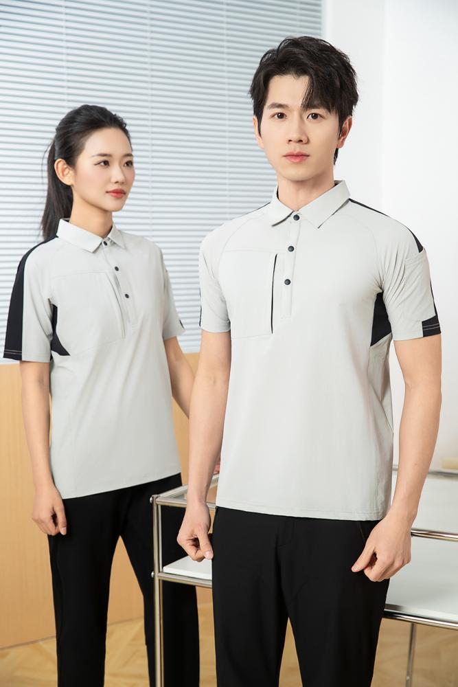 The new high-end workwear style structure lapel plolo short-sleeved polo advertising shirt, cultural shirt, fashionable, casual, comfortable and breathable advertising shirt T-shirt is now available detail image 16