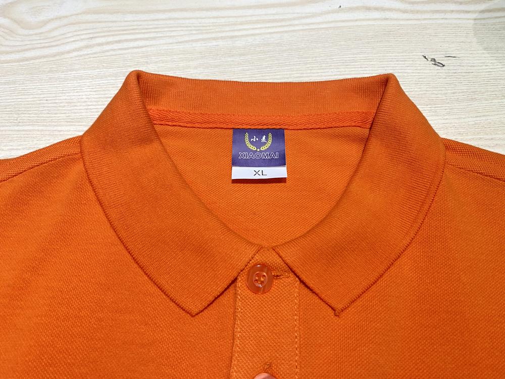 The wheat series of pure cotton lapel short-sleeved polo shirts for both men and women are fashionable, comfortable and breathable. The polo shirts come in a variety of styles and are now available detail image 15