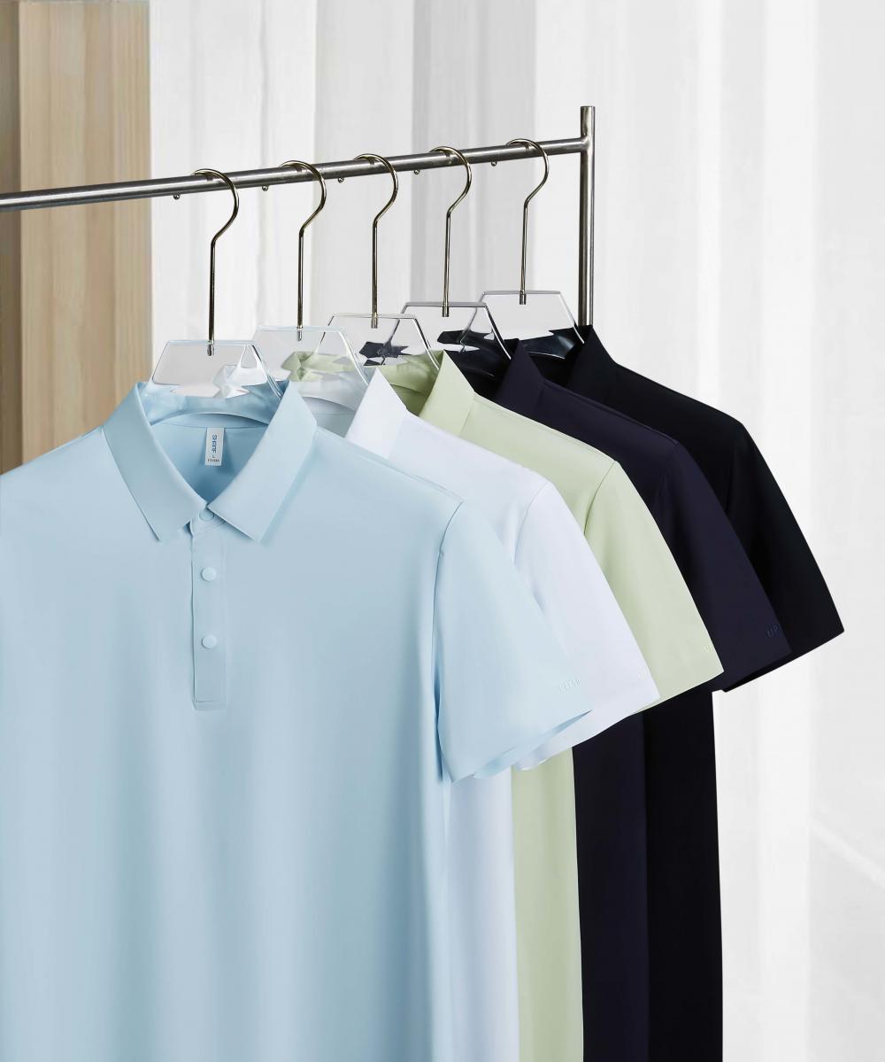 冰肤原纱防晒无痕翻领短袖广告衫翻领polo 文化衫时尚衣服 舒适透气休闲服饰新款详情图8