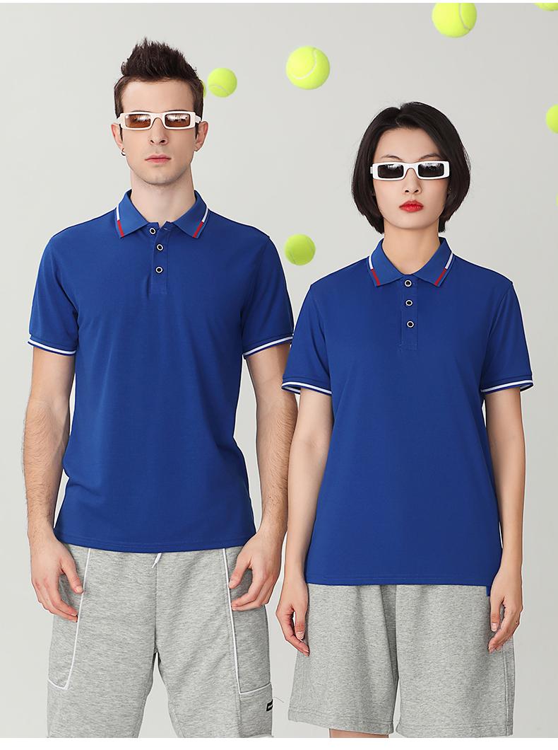 Cross-Border High-Elasticity Roca Cotton Polo With Hemmed Lapels, Imitation Cotton, Men's And Women's Matching Polo With Hemmed Lapels, Short-Sleeved Lapels, Quick-Drying Advertising Shirts, Cultural Shirts, Men's Casual Style undefined