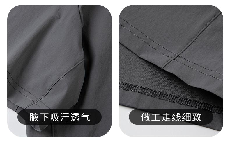 The new high-end workwear-style reflective stripe lapel plolo short-sleeved polo advertising shirt, cultural shirt, fashionable, casual, comfortable and breathable advertising shirt T-shirt is now available detail image 10