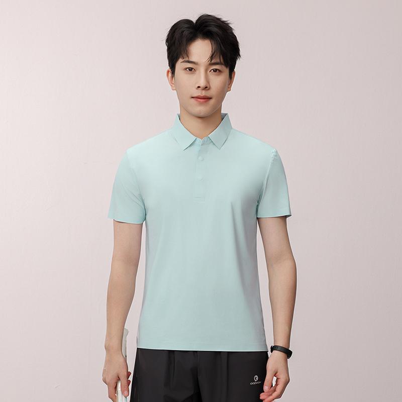 冰肤原纱防晒无痕翻领短袖广告衫翻领polo 文化衫时尚衣服 舒适透气休闲服饰新款详情图4