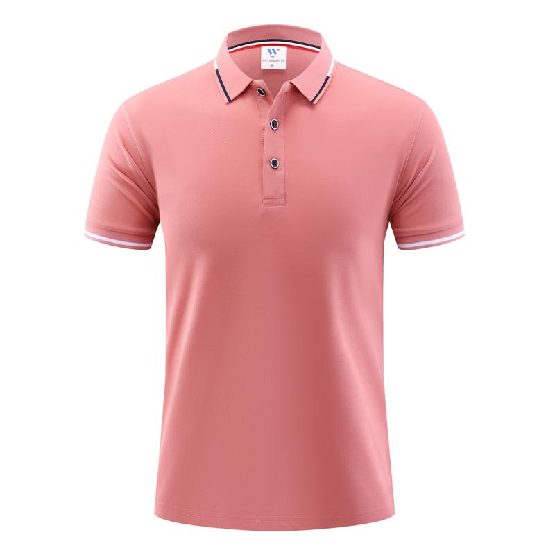 Cross-Border High-Elasticity Roca Cotton Polo With Hemmed Lapels, Imitation Cotton, Men's And Women's Matching Polo With Hemmed Lapels, Short-Sleeved Lapels, Quick-Drying Advertising Shirts, Cultural Shirts, Men's Casual Style undefined