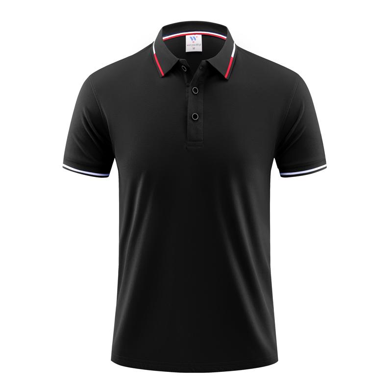 Cross-Border High-Elasticity Roca Cotton Polo With Hemmed Lapels, Imitation Cotton, Men's And Women's Matching Polo With Hemmed Lapels, Short-Sleeved Lapels, Quick-Drying Advertising Shirts, Cultural Shirts, Men's Casual Style undefined