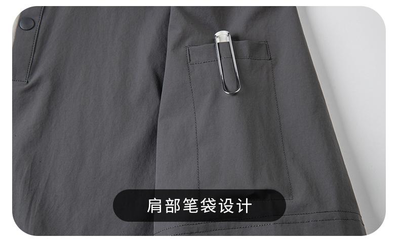 The new high-end workwear-style reflective stripe lapel plolo short-sleeved polo advertising shirt, cultural shirt, fashionable, casual, comfortable and breathable advertising shirt T-shirt is now available detail image 9