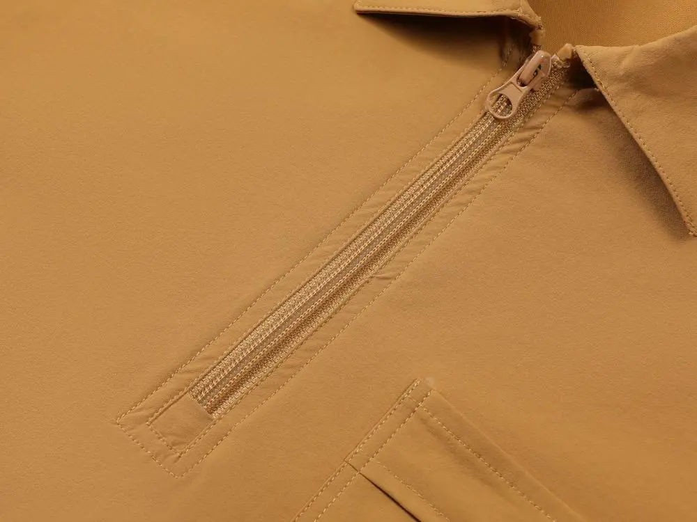 The new high-end workwear-style zippered pocket lapel plolo short-sleeved polo advertising shirt, cultural shirt, fashionable, casual, comfortable and breathable advertising shirt T-shirt is now available detail image 8