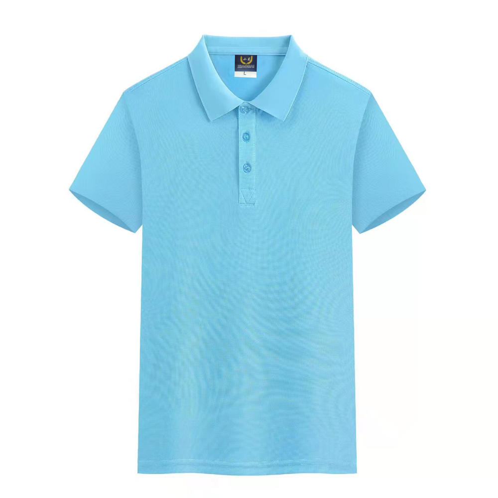 The wheat series of pure cotton lapel short-sleeved polo shirts for both men and women are fashionable, comfortable and breathable. The polo shirts come in a variety of styles and are now available detail image 7