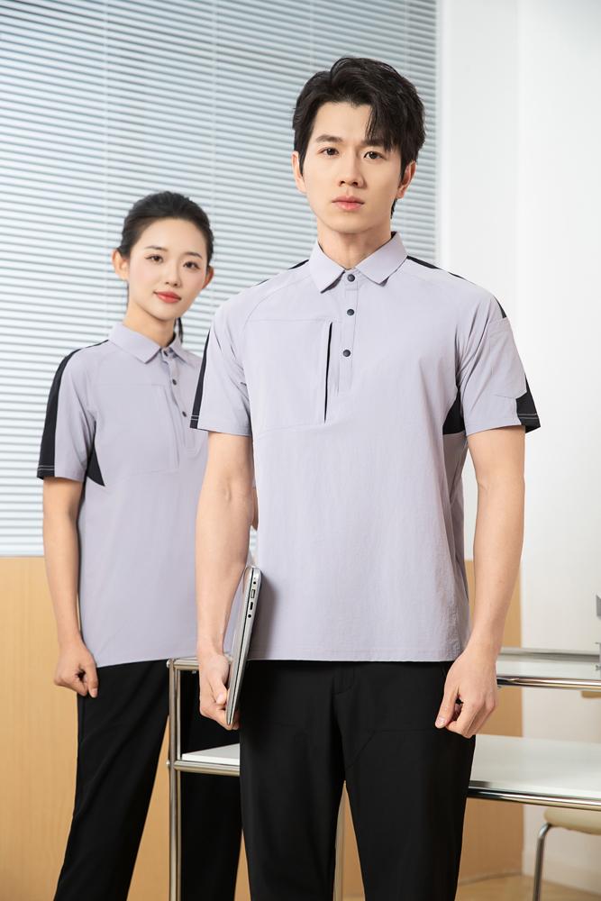 The new high-end workwear style structure lapel plolo short-sleeved polo advertising shirt, cultural shirt, fashionable, casual, comfortable and breathable advertising shirt T-shirt is now available detail image 20