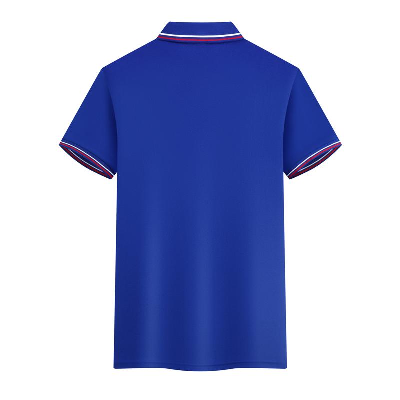 Ice Silk Cotton Side-Collar Polo For Both Men And Women, Side-Collar Polo With Short Sleeves, Quick-Drying Advertising Shirt, Cultural Shirt, Men's Casual, Light, Breathable And Comfortable undefined