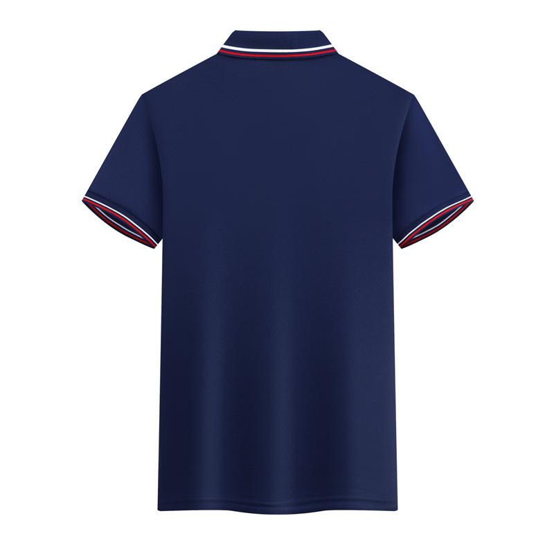 Ice Silk Cotton Side-Collar Polo For Both Men And Women, Side-Collar Polo With Short Sleeves, Quick-Drying Advertising Shirt, Cultural Shirt, Men's Casual, Light, Breathable And Comfortable undefined
