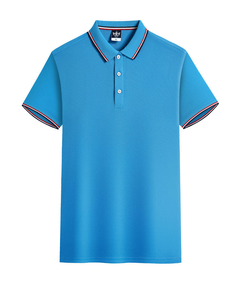 "Bull to the Sky 100% combed precision textured cotton-like lapel polo shirt for both men and women, short-sleeved lapel polo cultural shirt, men's casual, light, breathable and comfortable. Item Picture