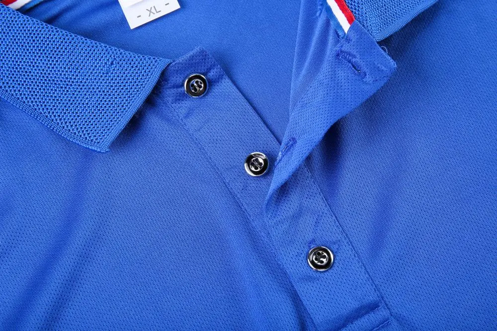 Jacquard collar quick-drying lapel polo shirt for both men and women, new fashionable, casual, comfortable and breathable advertising shirt T-shirt detail image 5