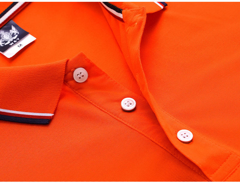 "Bull to the Sky 100% combed precision textured cotton-like lapel polo shirt for both men and women, short-sleeved lapel polo cultural shirt, men's casual, light, breathable and comfortable. detail image 3