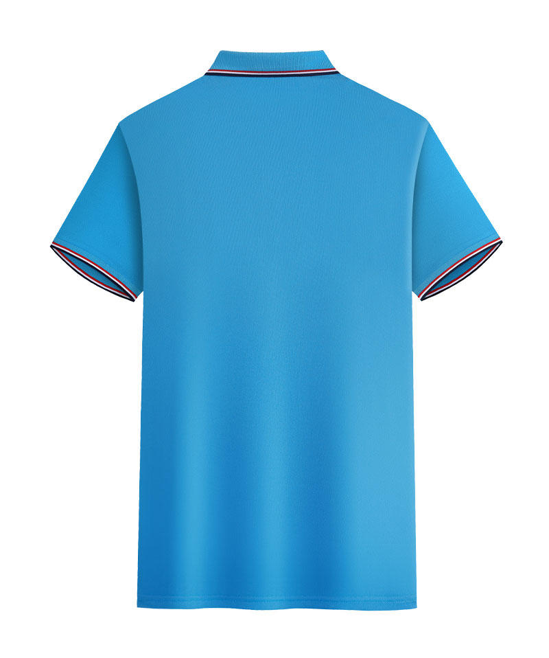 "Bull to the Sky 100% combed precision textured cotton-like lapel polo shirt for both men and women, short-sleeved lapel polo cultural shirt, men's casual, light, breathable and comfortable. detail image 14