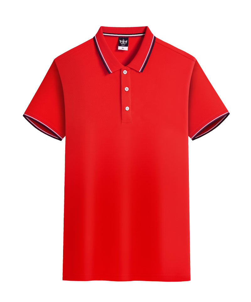 "Bull to the Sky 100% combed precision textured cotton-like lapel polo shirt for both men and women, short-sleeved lapel polo cultural shirt, men's casual, light, breathable and comfortable. detail image 11