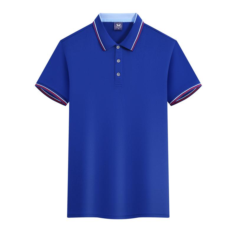 Ice Silk Cotton Side-Collar Polo For Both Men And Women, Side-Collar Polo With Short Sleeves, Quick-Drying Advertising Shirt, Cultural Shirt, Men's Casual, Light, Breathable And Comfortable undefined