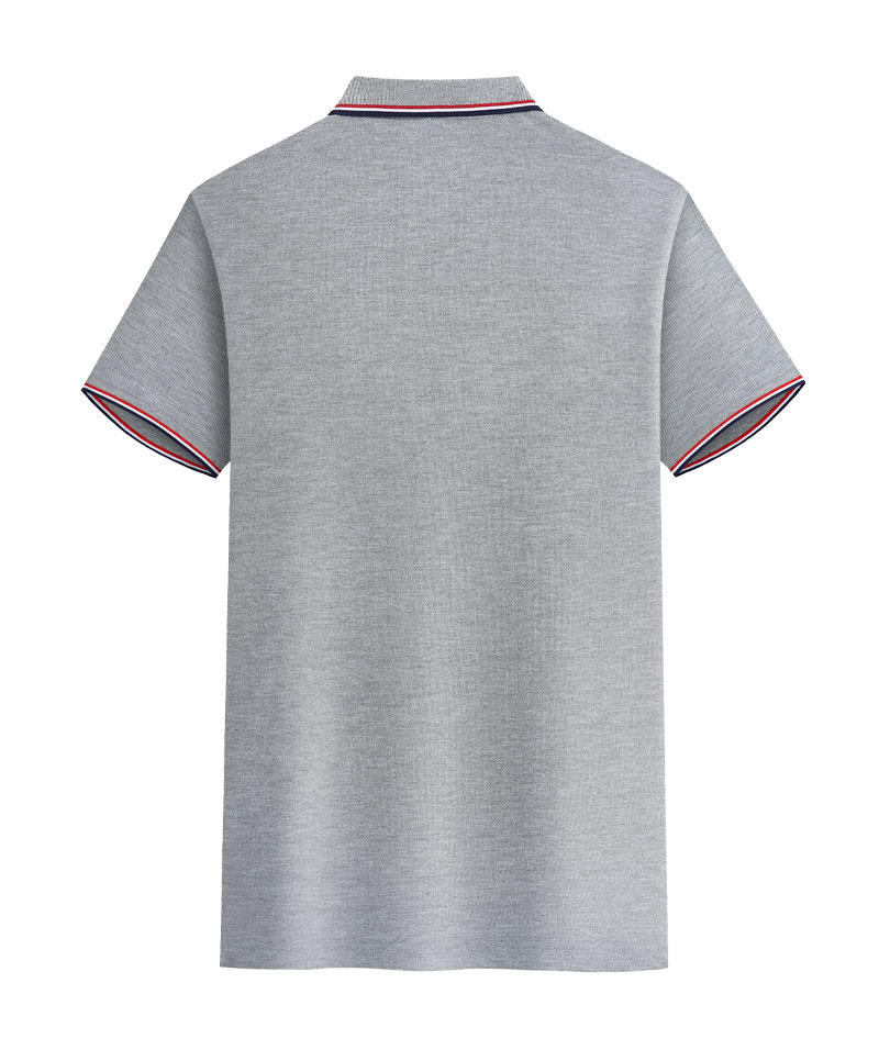 "Bull to the Sky 100% combed precision textured cotton-like lapel polo shirt for both men and women, short-sleeved lapel polo cultural shirt, men's casual, light, breathable and comfortable. detail image 20