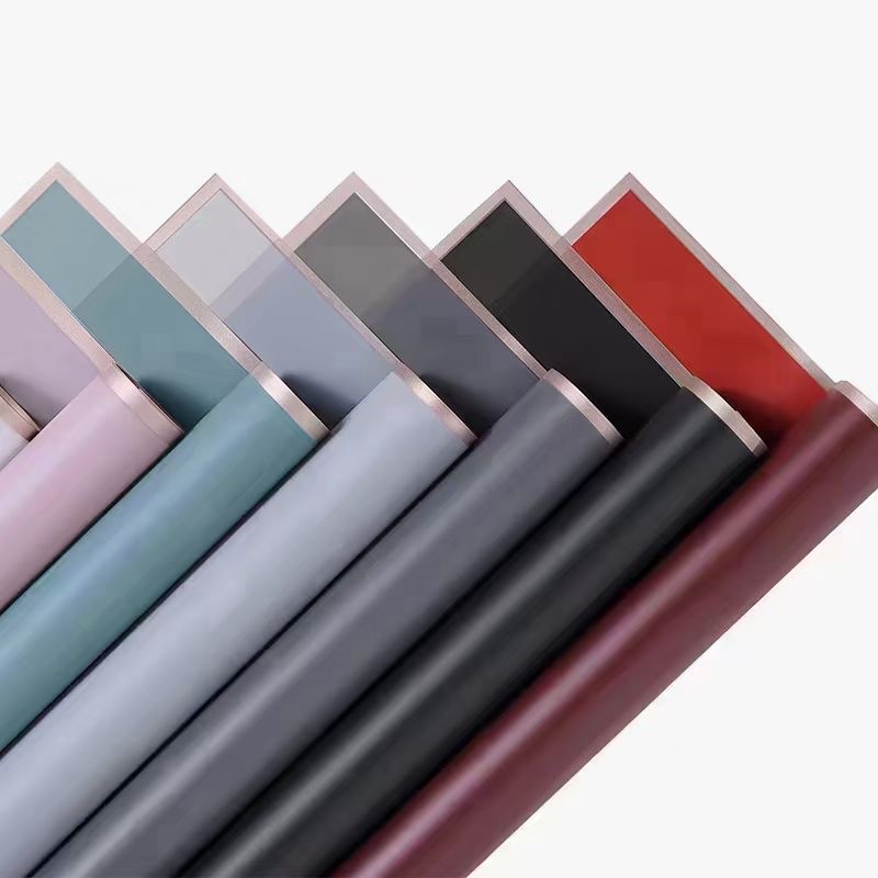 鹏发包装工厂店 新款金边果冻膜鲜花包装纸材料防水高档包花纸花束花艺店 经典搭配鲜花包装纸详情图3