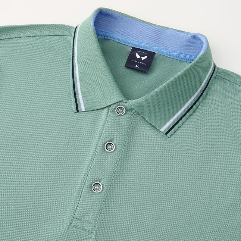 Ice Silk Cotton Side-Collar Polo For Both Men And Women, Side-Collar Polo With Short Sleeves, Quick-Drying Advertising Shirt, Cultural Shirt, Men's Casual, Light, Breathable And Comfortable undefined