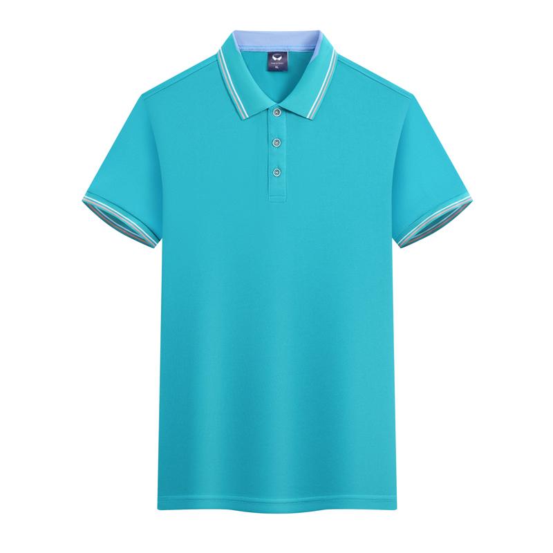 Ice Silk Cotton Side-Collar Polo For Both Men And Women, Side-Collar Polo With Short Sleeves, Quick-Drying Advertising Shirt, Cultural Shirt, Men's Casual, Light, Breathable And Comfortable