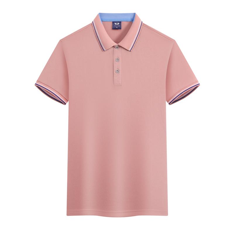 Ice Silk Cotton Side-Collar Polo For Both Men And Women, Side-Collar Polo With Short Sleeves, Quick-Drying Advertising Shirt, Cultural Shirt, Men's Casual, Light, Breathable And Comfortable undefined