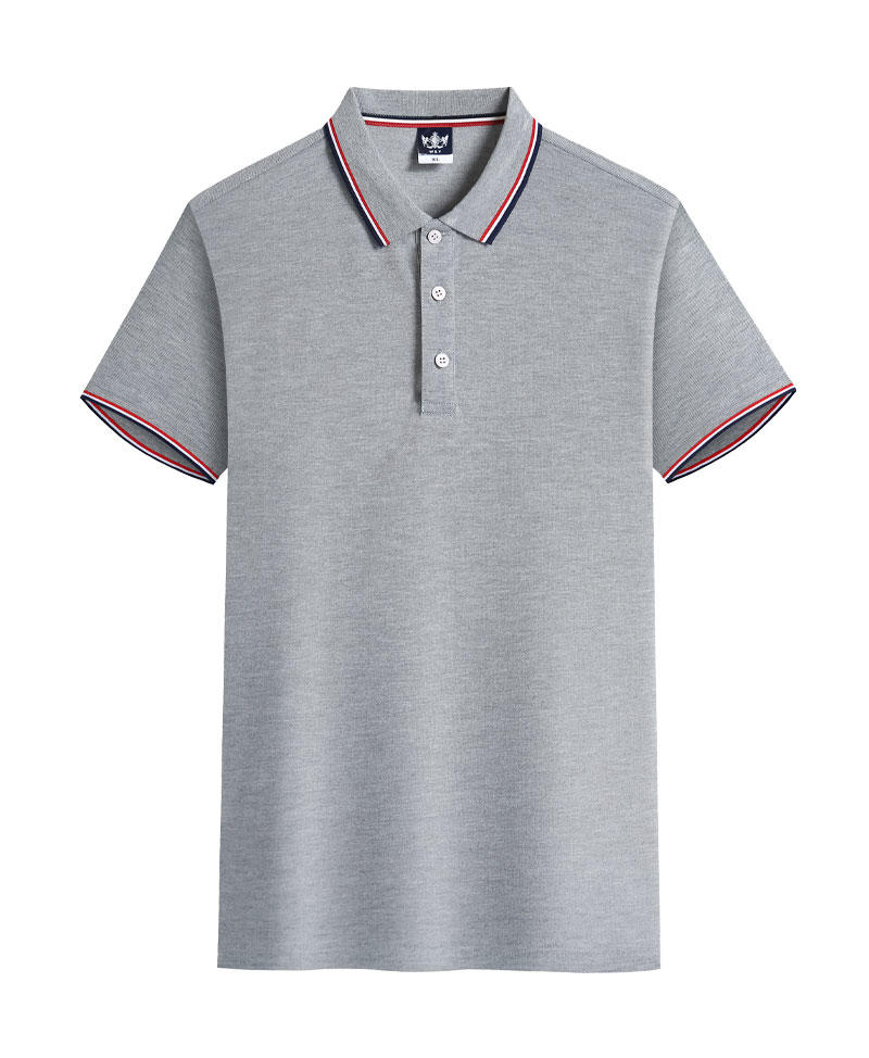 "Bull to the Sky 100% combed precision textured cotton-like lapel polo shirt for both men and women, short-sleeved lapel polo cultural shirt, men's casual, light, breathable and comfortable. detail image 19
