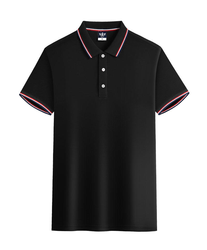 "Bull to the Sky 100% combed precision textured cotton-like lapel polo shirt for both men and women, short-sleeved lapel polo cultural shirt, men's casual, light, breathable and comfortable. detail image 17