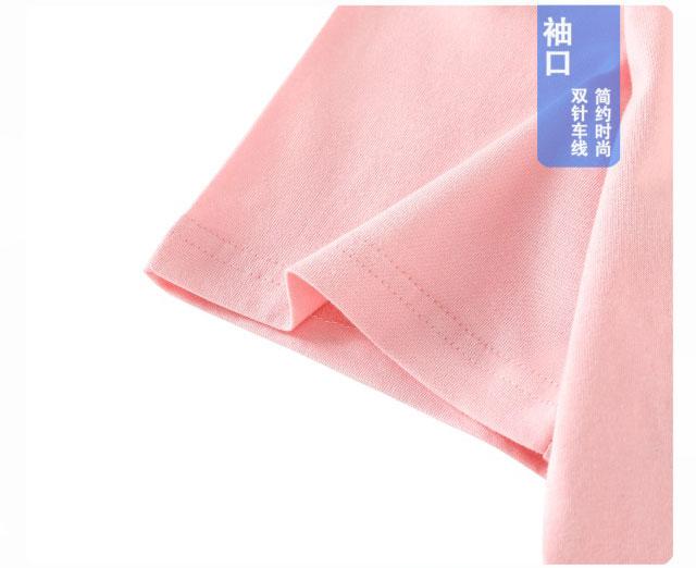 Children's clothing 200g/㎡ 100% pure cotton off-the-shoulder lapel polo for both men and women, short-sleeved polo Korean style children's clothing, new fashionable, comfortable and breathable children's clothing for summer detail image 6