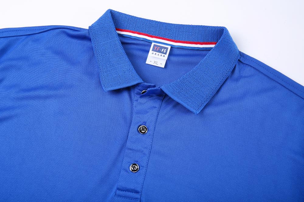 Jacquard collar quick-drying lapel polo shirt for both men and women, new fashionable, casual, comfortable and breathable advertising shirt T-shirt detail image 4