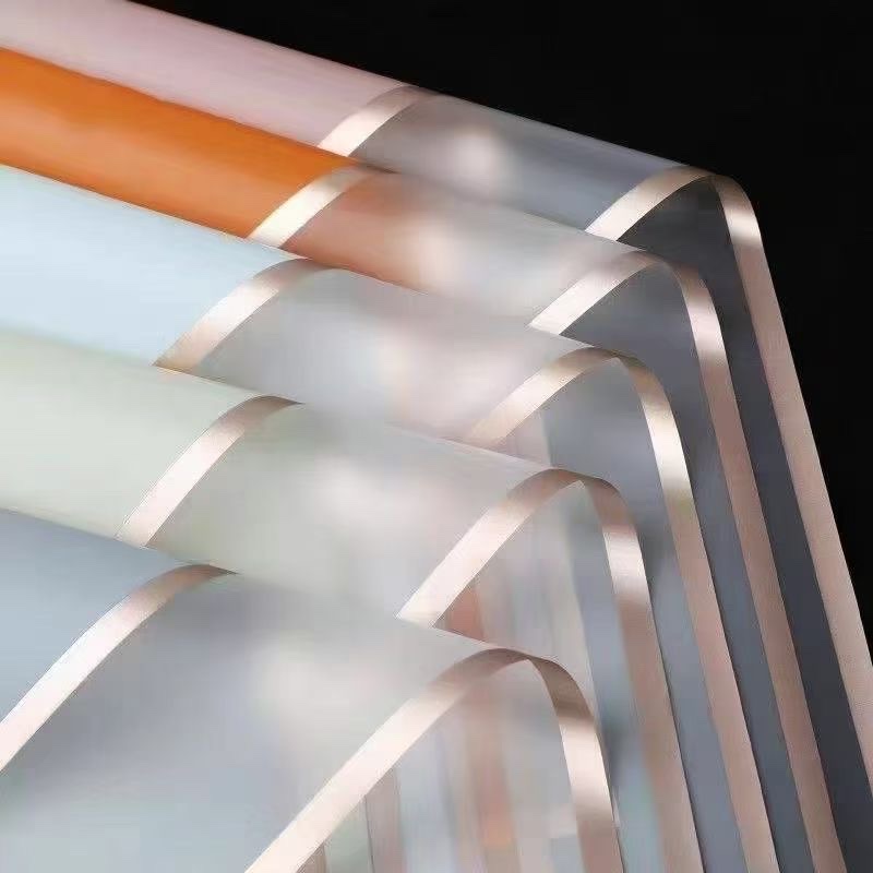 Pengfa Packaging Factory Store Korean-style waterproof Milan space paper, flower bouquet wrapping paper, Golden edge jelly film, matte paper, gift packaging, flower paper, flower packaging, gift packaging products, small flower bouquet wrapping paper Specification image